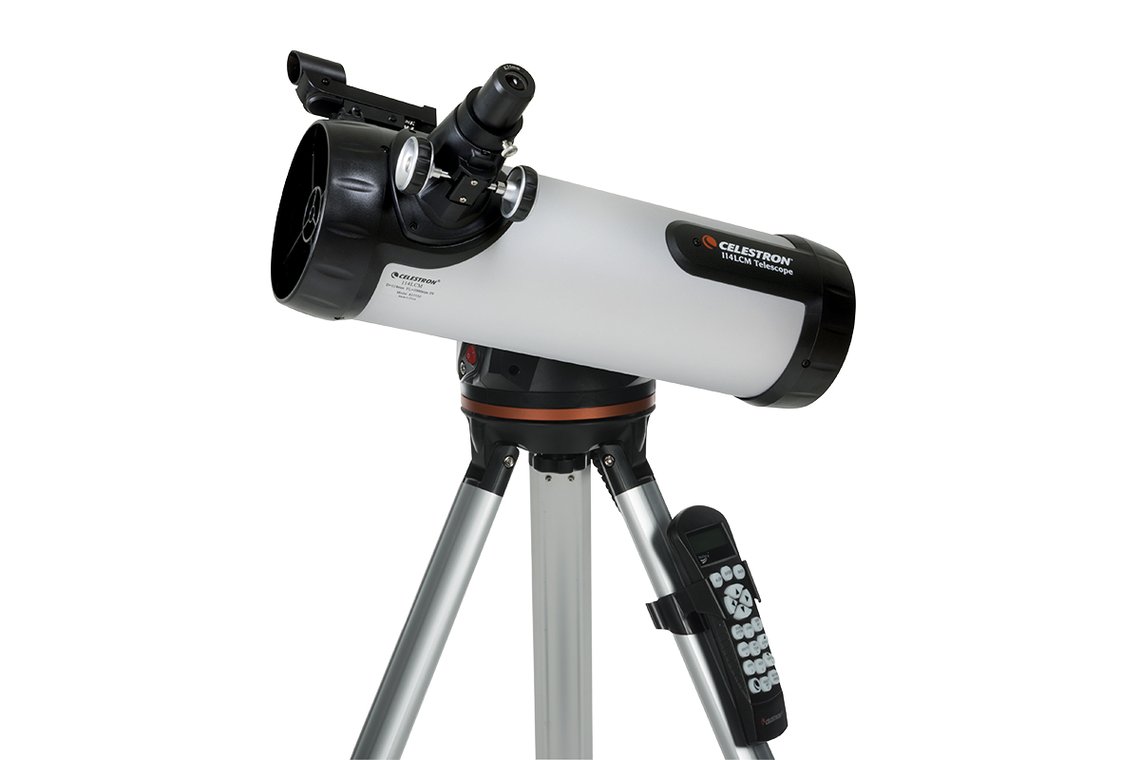 Celestron - 114LCM Computerized Newtonian Telescope - Telescopes for  Beginners - 2 Eyepieces - Full-Height Tripod - Motorized Altazimuth Mount -  Large 114mm Newtonian Reflector. TELESCOPE ONLY. NO TRIPOD., Everything  Else on Carousell