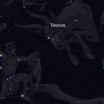 The constellations Orion and Taurus.