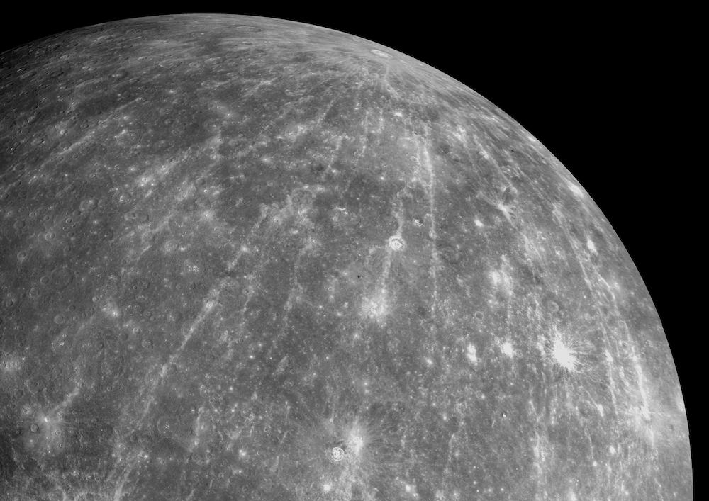 view of mercury from telescope