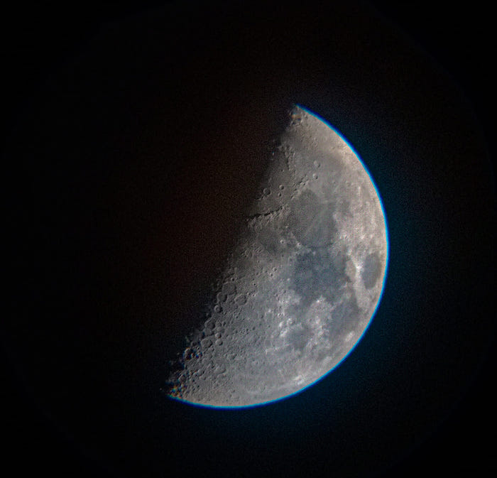 chromatic aberration on a moon picture