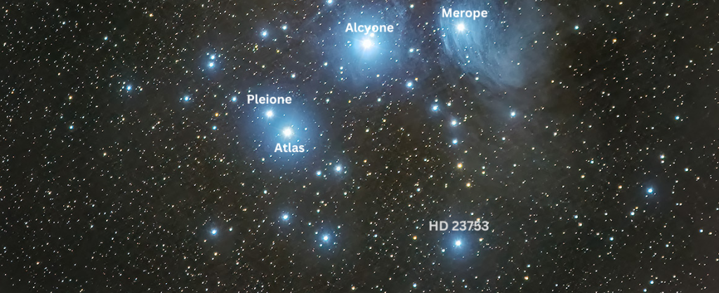HD 23753 star in Pleiades