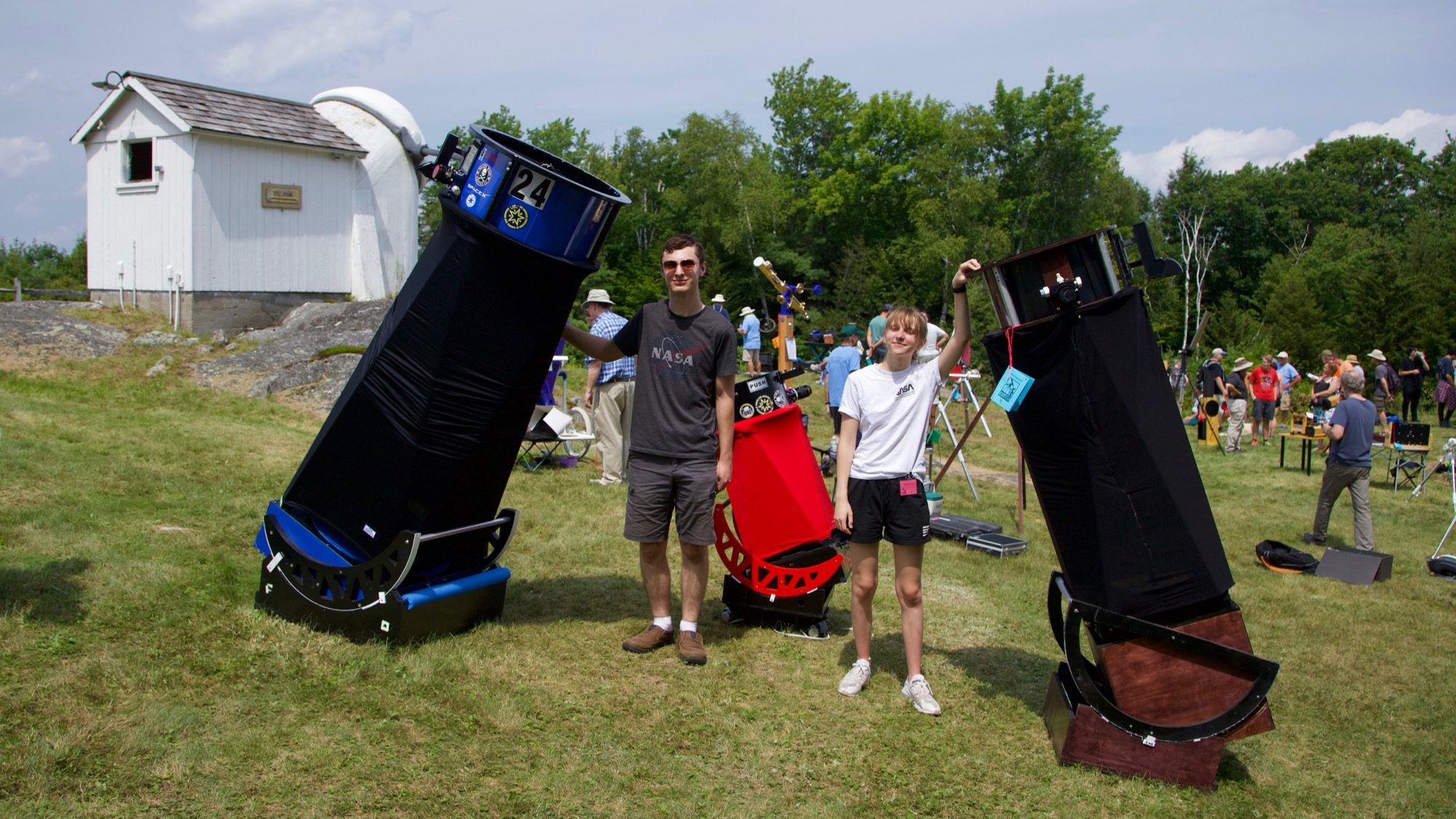 Zane Landers and other teammate Jordanne Brisby on a star party related to TelescopicWatch