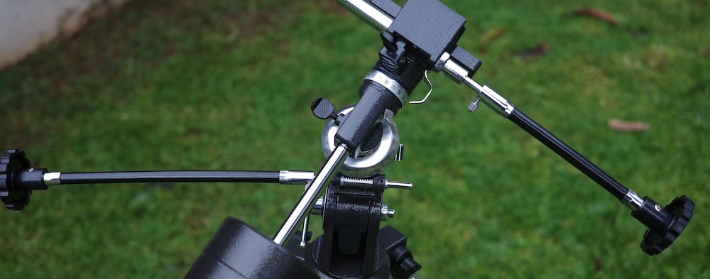 The scales on an equatorial mount