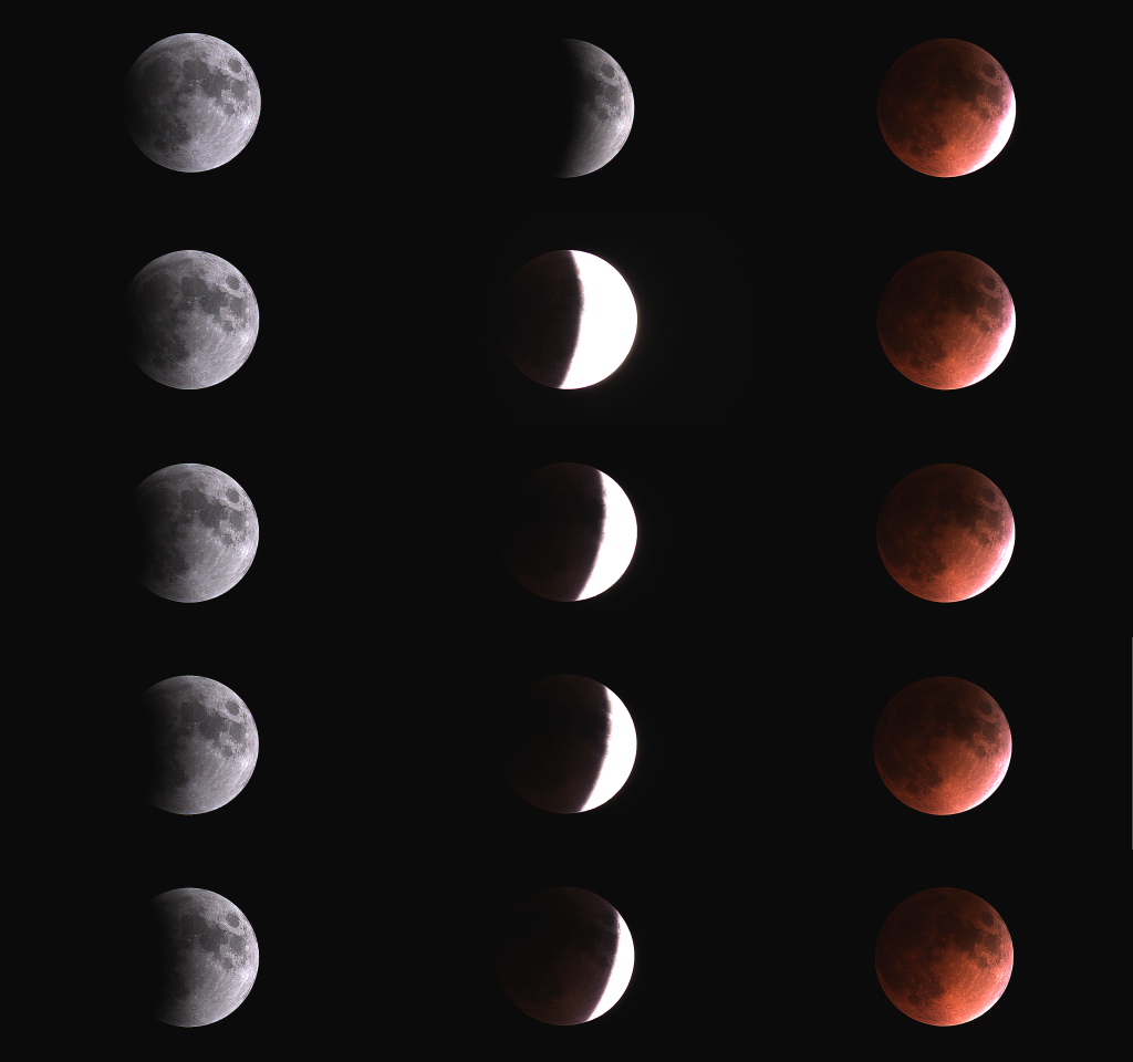 photos of the March 3, 2026 lunar eclipse by Zane Landers using Dwarf Mini